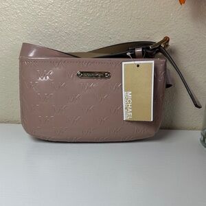 NWT Michael Kors Tan / Mauve Embossed BELT BAG